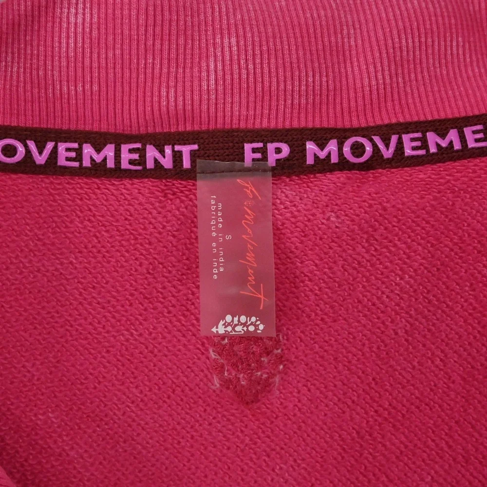 Free People FP Movement Valley Girl Pullover Womens Size S Pink Top Sweatshirt
